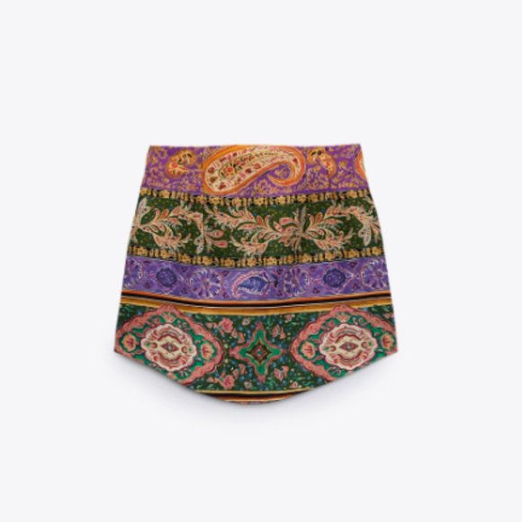 ZARA | Printed Mino Skirt - Picture 8 of 9